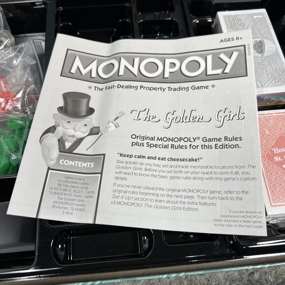 Monopoly The Golden Girls TV Show Board Game USAopoly-Mostly Sealed Parts-READ - Picture 8 of 14